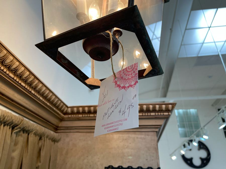 Antique Style Copper Lantern Light Fixture Retails $495 [Photo 5]