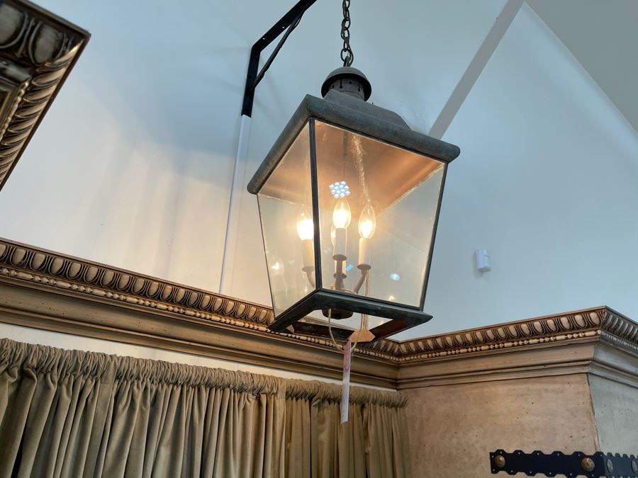 Antique Style Copper Lantern Light Fixture Retails $495 [Photo 4]