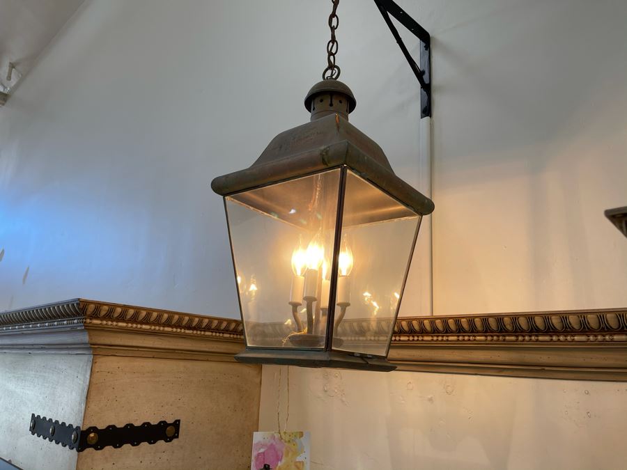 Antique Style Copper Lantern Light Fixture Retails $495 [Photo 4]