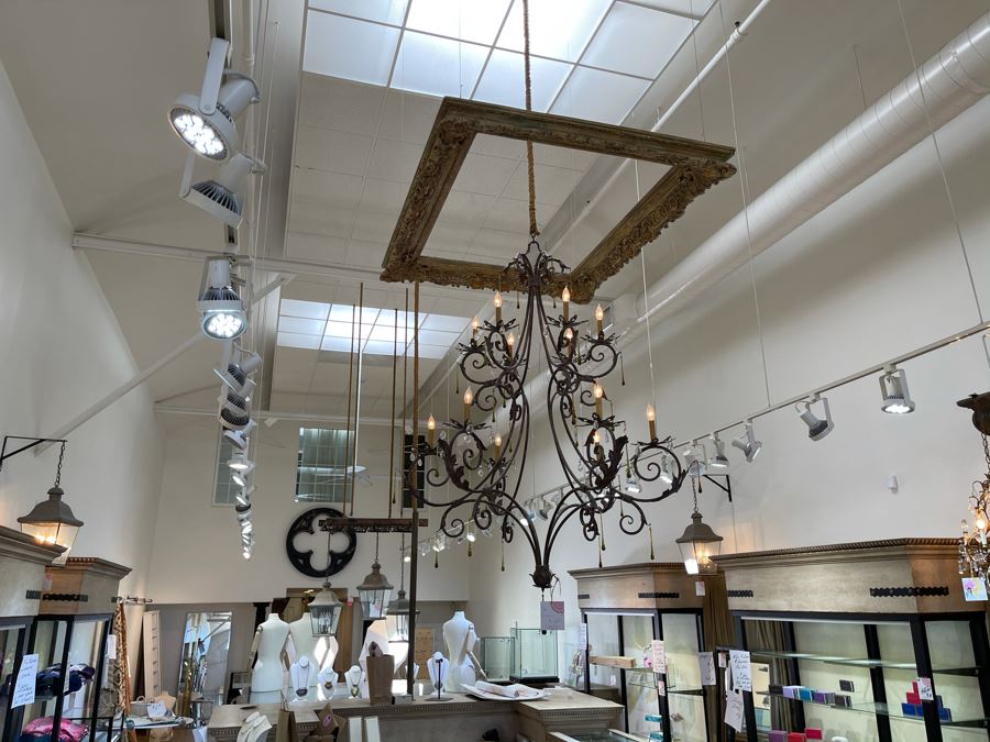 Impressive Large Wrought Iron 12-Light Chandelier Light Fixture Retails $4,600 - Will Quote Delivery [Photo 3]