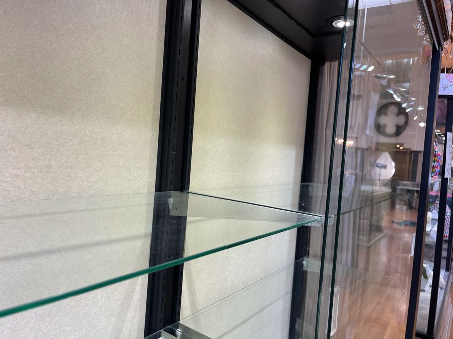 Custom Lighted Display Curio Cabinet With Sliding Glass Doors Perfect For Displaying Collections, Store Fixtures, Bookcases - Will Quote Delivery - There Are 5 Cabinets In This Sale - 81'W X 96'H X 24'D - Retails $2,250 [Photo 17]