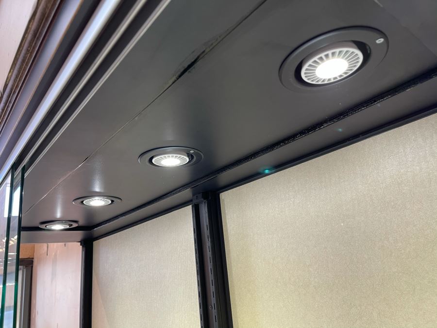 Custom Lighted Display Curio Cabinet With Sliding Glass Doors Perfect For Displaying Collections, Store Fixtures, Bookcases - Will Quote Delivery - There Are 5 Cabinets In This Sale - 81'W X 96'H X 24'D - Retails $2,250 [Photo 16]