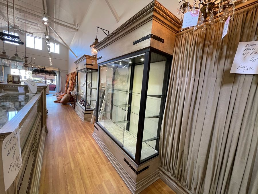 Custom Lighted Display Curio Cabinet With Sliding Glass Doors Perfect For Displaying Collections, Store Fixtures, Bookcases - Will Quote Delivery - There Are 5 Cabinets In This Sale - 81'W X 96'H X 24'D - Retails $2,250 [Photo 10]