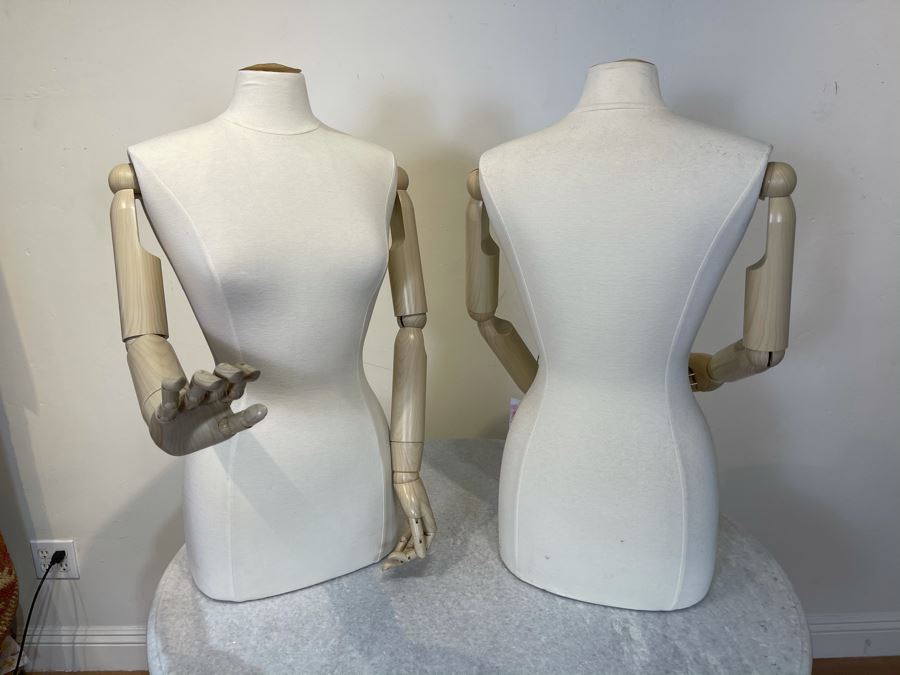 Pair Of Mannequins Without Heads From Paris France With Articulating Arms, Hands And Fingers 30' X 18' Pair Retails On Sale $500 [Photo 8]