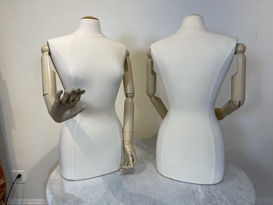 Pair Of Mannequins Without Heads From Paris France With Articulating Arms, Hands And Fingers 30' X 18' Pair Retails On Sale $500 [Photo 9]
