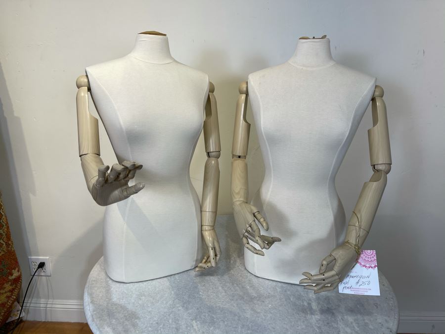Pair Of Mannequins Without Heads From Paris France With Articulating