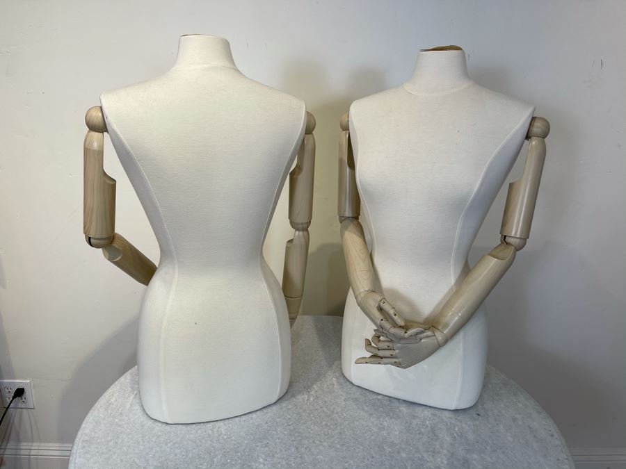 Pair Of Mannequins Without Heads From Paris France With Articulating