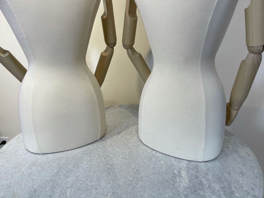 Pair Of Mannequins With Heads From Paris France With Articulating Arms, Hands And Fingers 39' X 18' Pair Retails On Sale $500 [Photo 9]