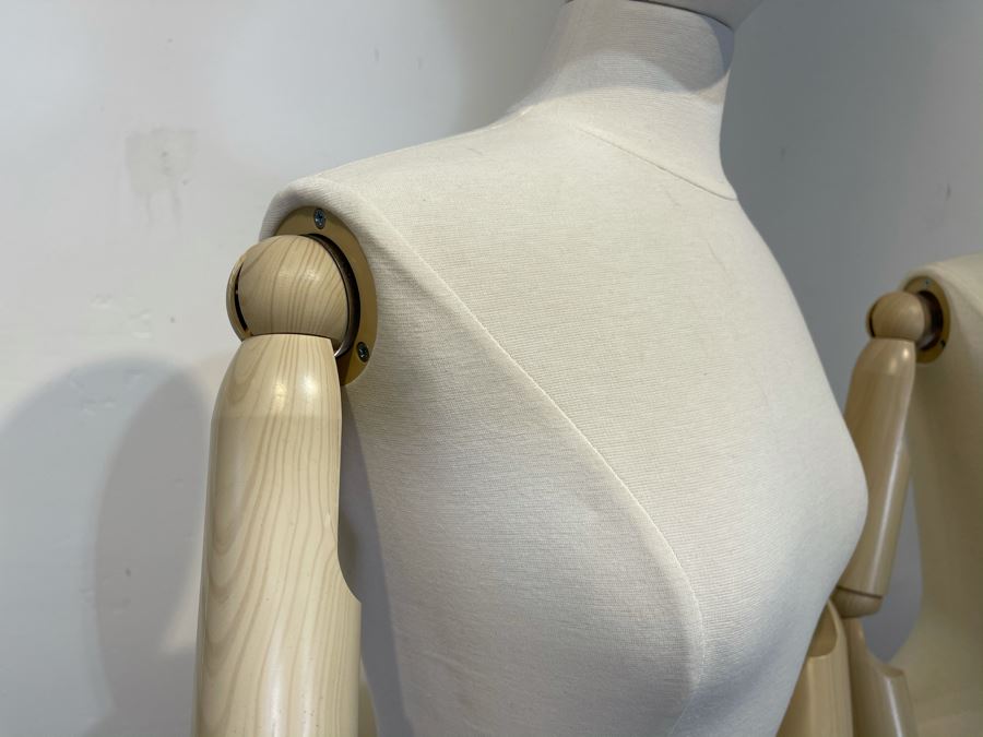 Pair Of Mannequins With Heads From Paris France With Articulating Arms, Hands And Fingers 39' X 18' Pair Retails On Sale $500 [Photo 6]