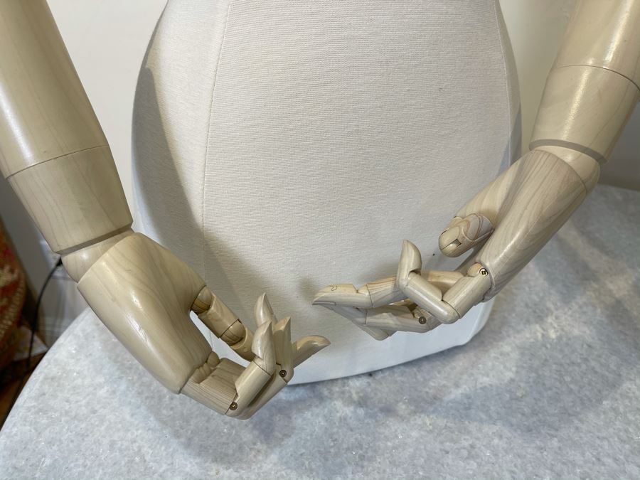 Pair Of Mannequins With Heads From Paris France With Articulating Arms, Hands And Fingers 39' X 18' Pair Retails On Sale $500 [Photo 3]