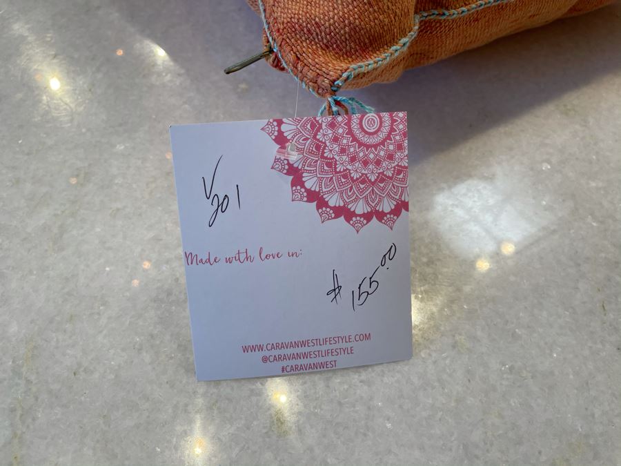 Pair Of Moroccan Handmade Cactus Silk Organic Pillows Retails $310 [Photo 4]