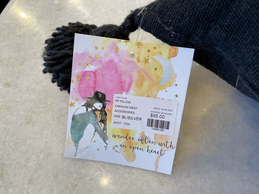 Pair Of Cotton Pom Pom Pillows 15' X 15' Retails $190 [Photo 6]