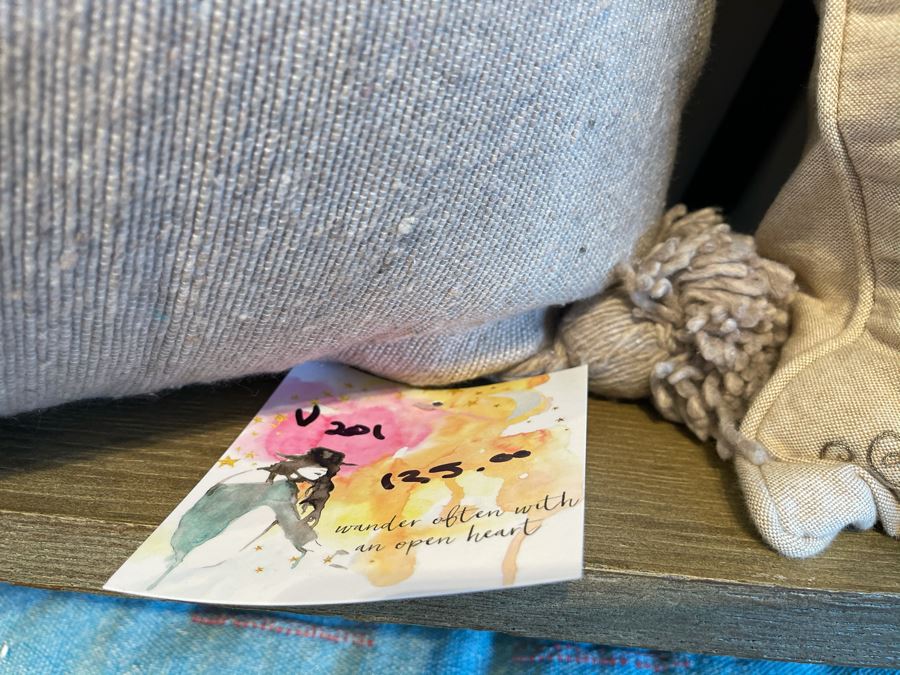 Cotton Pom Pom Pillow 16' X 16' And Embroidered Pillow 14' X 14' [Photo 6]