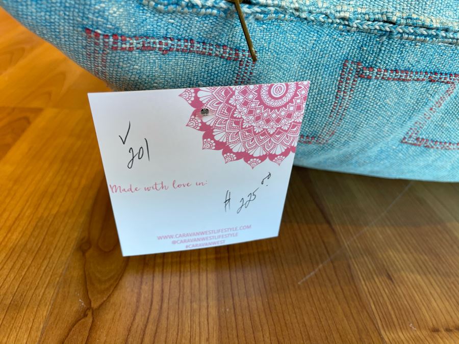 Large Moroccan Handmade Cactus Silk Organic Pillow Retails $225 [Photo 5]