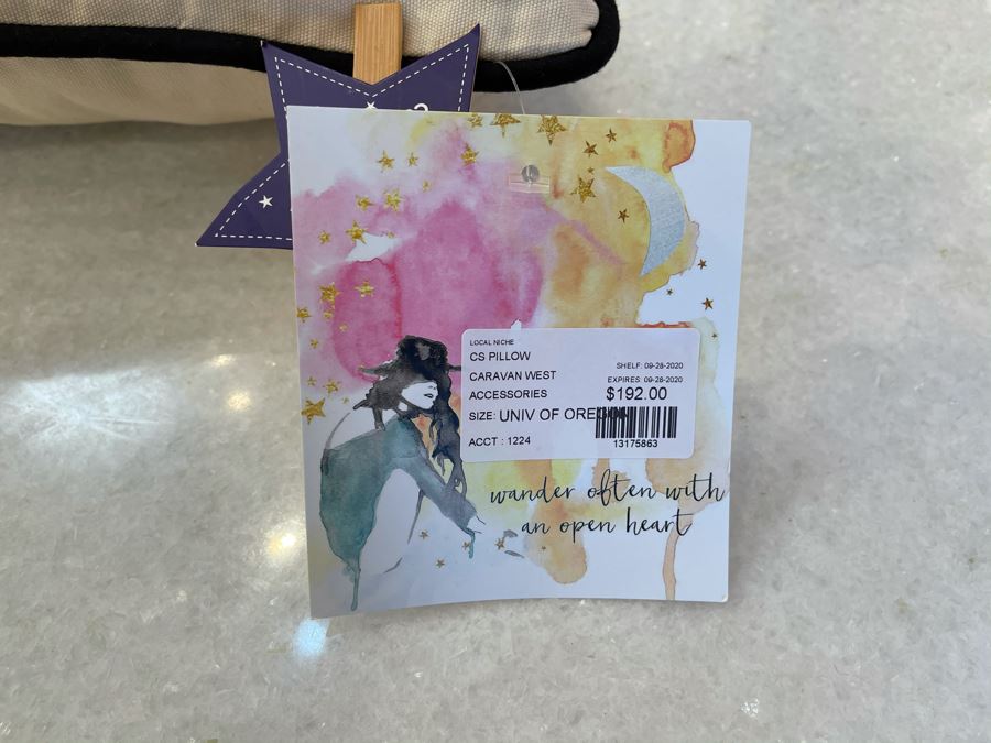 University Of Oregon Collegiate Emroidered Pillow From Catstudio 17' X 13' Retails $192 [Photo 6]