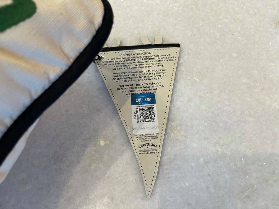 University Of Oregon Collegiate Emroidered Pillow From Catstudio 17' X 13' Retails $192 [Photo 5]