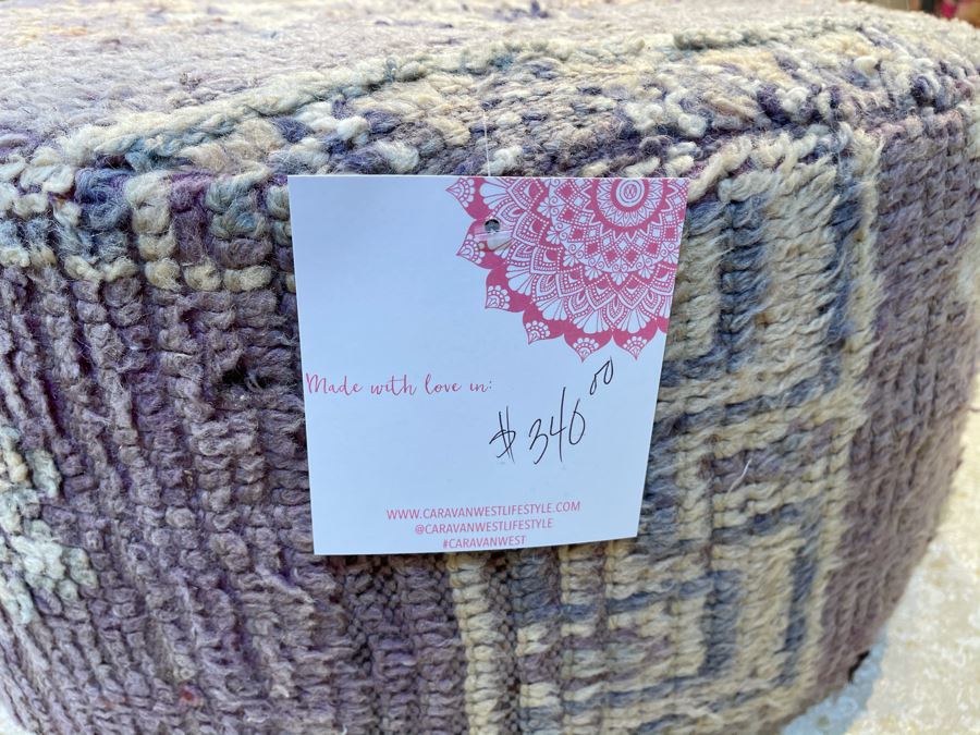 Boho Cotton Ottoman Footstool 28'W X 12'H Retails $340 [Photo 7]