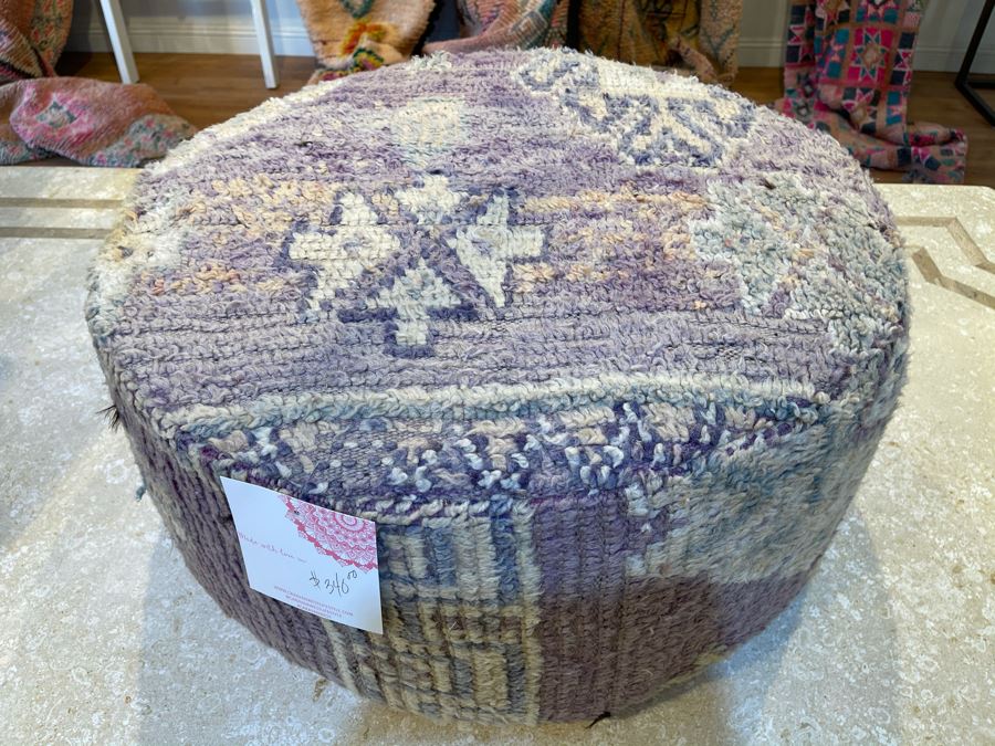 Boho Cotton Ottoman Footstool 28'W X 12'H Retails $340 [Photo 3]