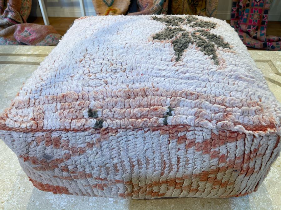 Boho Cotton Square Ottoman Footstool 26' X 24' Retails $340 [Photo 2]