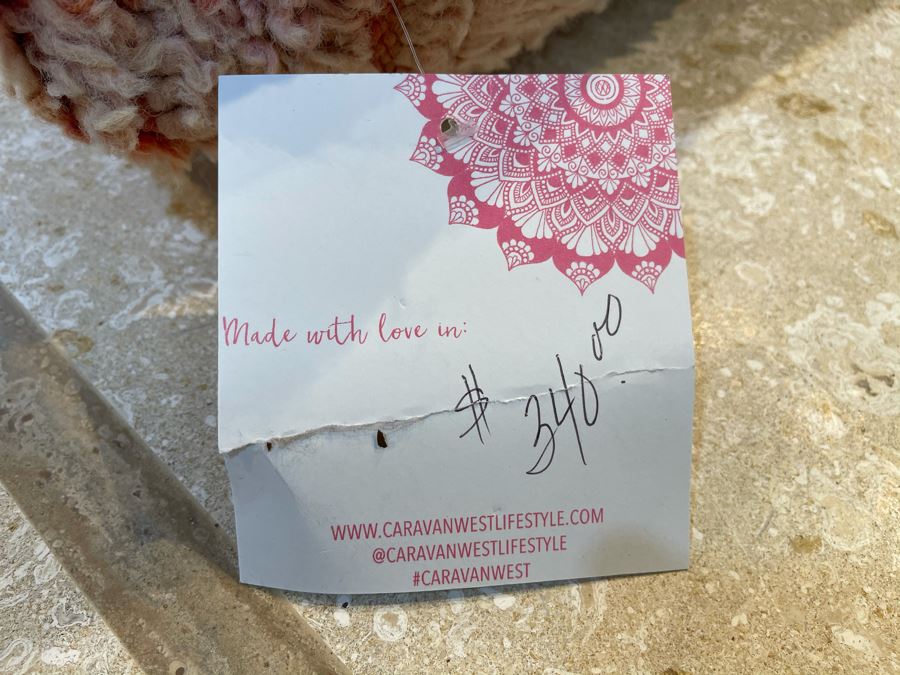 Boho Cotton Square Ottoman Footstool 26' X 24' Retails $340 [Photo 8]