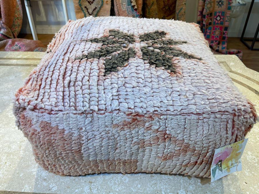 Boho Cotton Square Ottoman Footstool 26' X 24' Retails $340 [Photo 5]