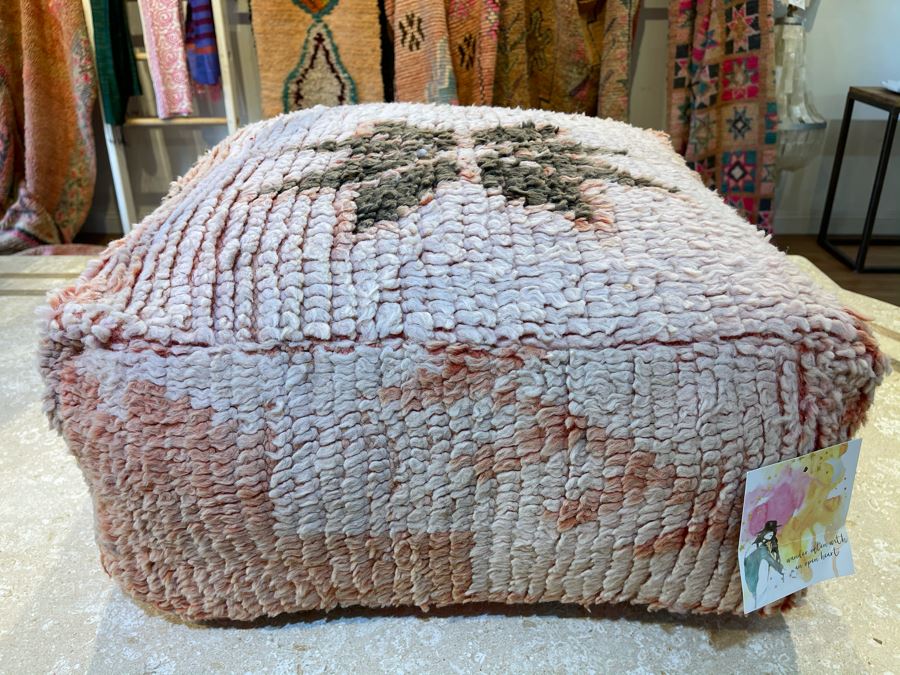 Boho Cotton Square Ottoman Footstool 26' X 24' Retails $340 [Photo 4]