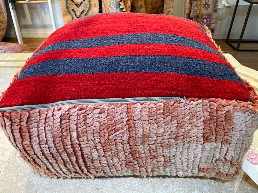 Boho Cotton Square Ottoman Footstool 26' X 24' Retails $340 [Photo 7]