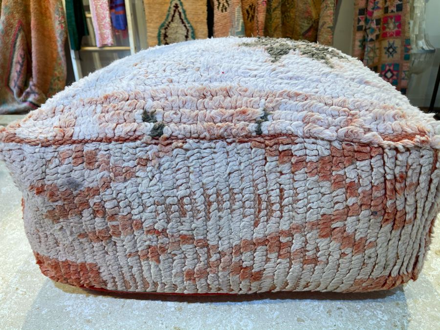 Boho Cotton Square Ottoman Footstool 26' X 24' Retails $340 [Photo 3]