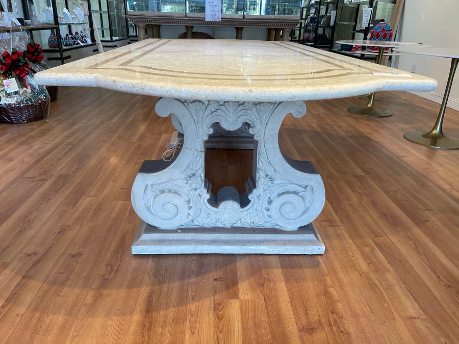 Large Marble Top Table 8' X 4' Retails $3,900 [Photo 7]