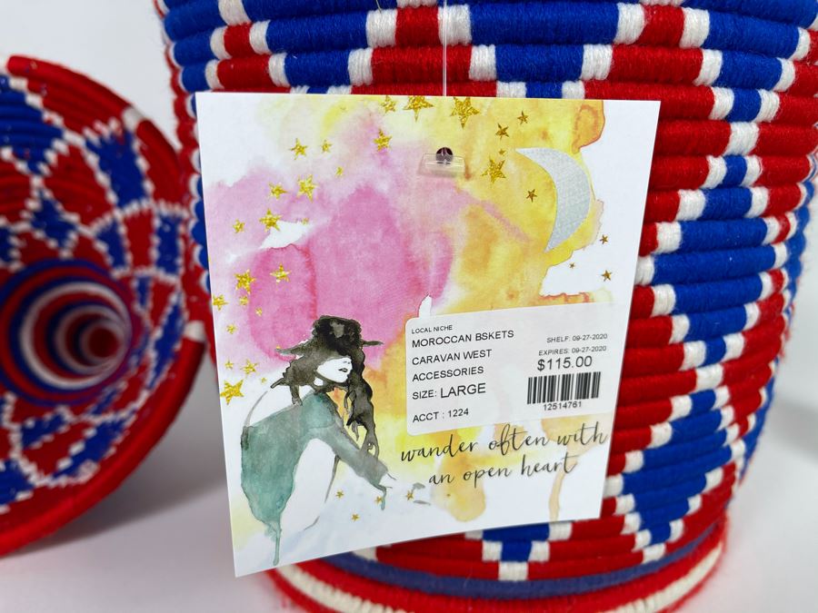 Moroccan Handmade Bread Basket Large Retails $115 [Photo 5]