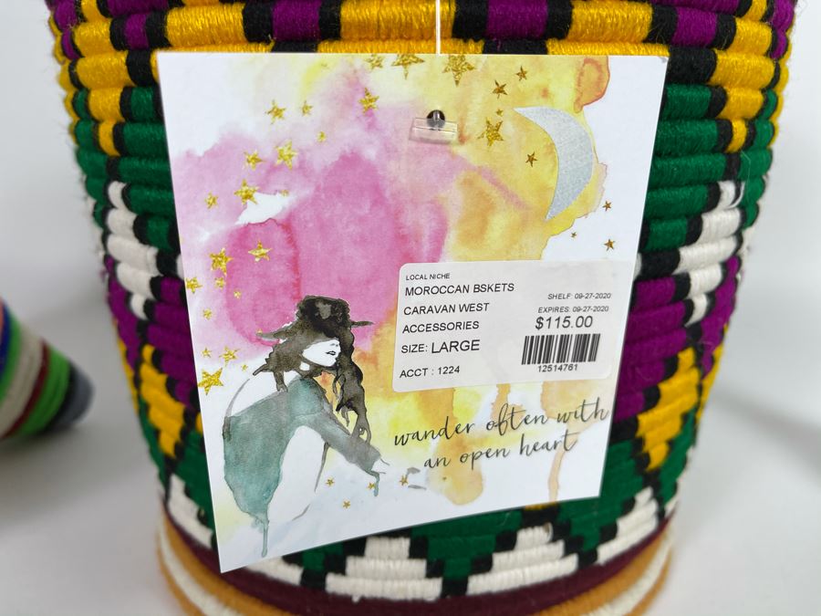 Moroccan Handmade Bread Basket Large Retails $115 [Photo 7]