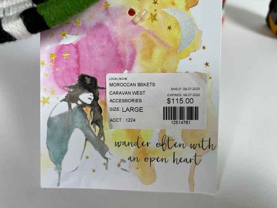 Moroccan Handmade Bread Basket Large Retails $115 [Photo 5]