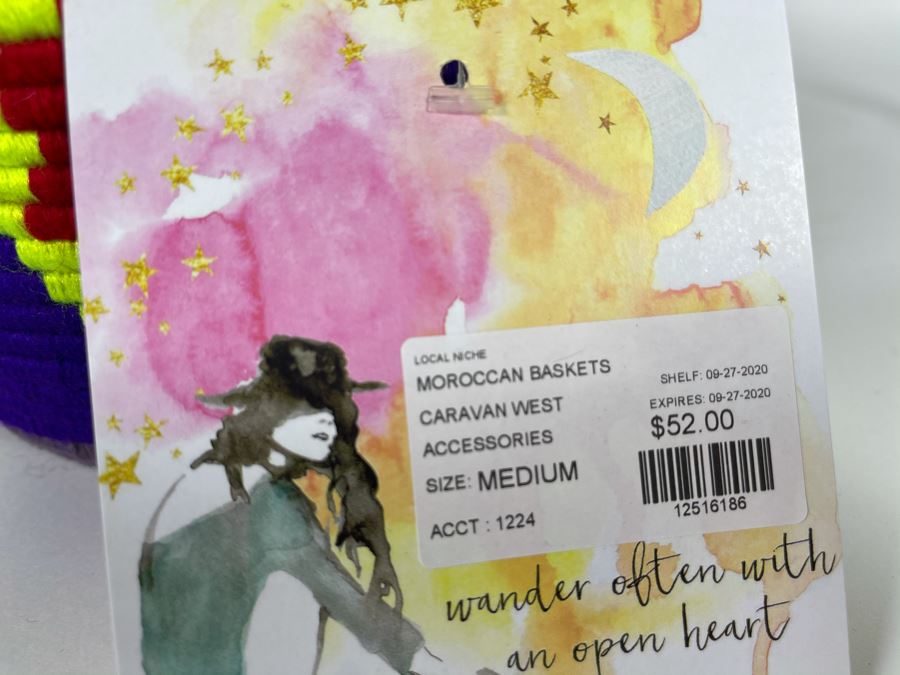 Moroccan Handmade Bread Basket Medium Retails $52 [Photo 5]