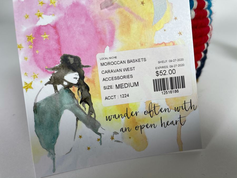 Moroccan Handmade Bread Basket Medium Retails $52 [Photo 4]