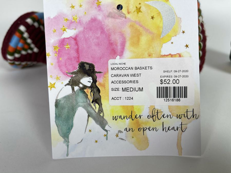 Moroccan Handmade Bread Basket Medium Retails $52 [Photo 4]