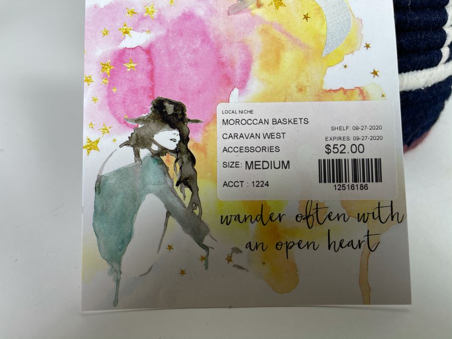 Moroccan Handmade Bread Basket Medium Retails $52 [Photo 3]