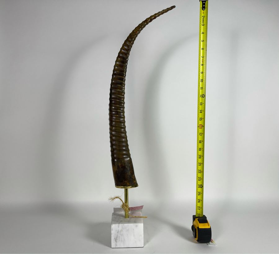 Faux Antler Sculpture On Marble Base Retails $175 [Photo 2]