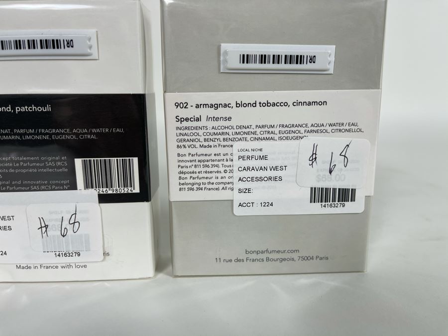 Bon Parfumeur Paris France Perfume 30ml  (1) 701 - Eucalyptus, Coriander, Cypress, (1) 901 - Nutmeg, Almond, Patchouli, (1) 902 - Armagnac, Blond Tobacco, Cinnamon - Total Retail Value $204 [Photo 6]