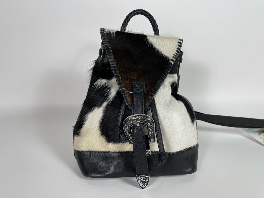 New Leather Saudara Handbag Backpack 10'W X 12'H Retails $325
