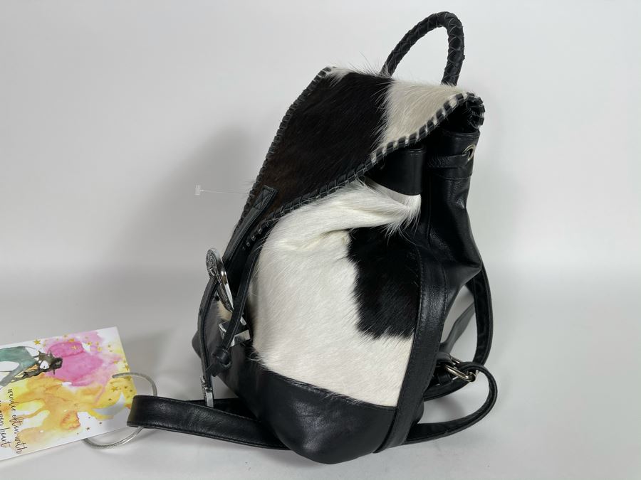 New Leather Saudara Handbag Backpack 10'W X 12'H Retails $325 [Photo 5]