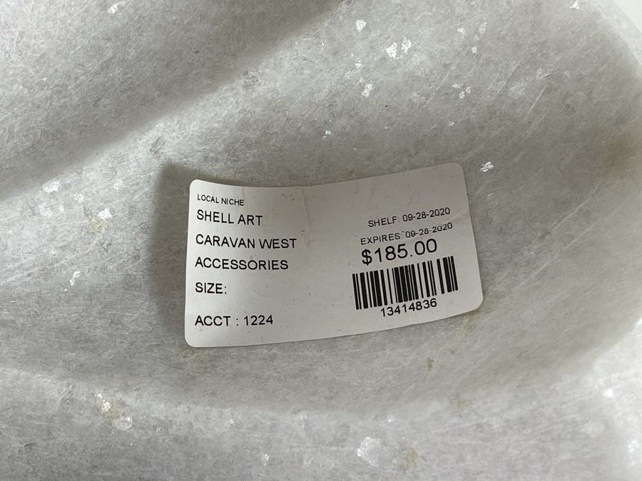 Marble Shell Art Dish 12'W X 3'H Retails $185 [Photo 6]