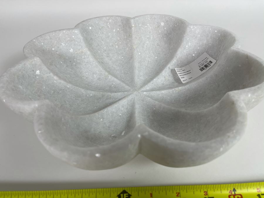 Marble Shell Art Dish 12'W X 3'H Retails $185 [Photo 3]
