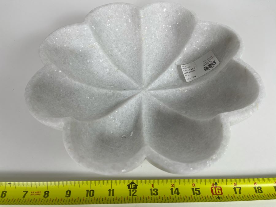 Marble Shell Art Dish 12'W X 3'H Retails $185 [Photo 2]