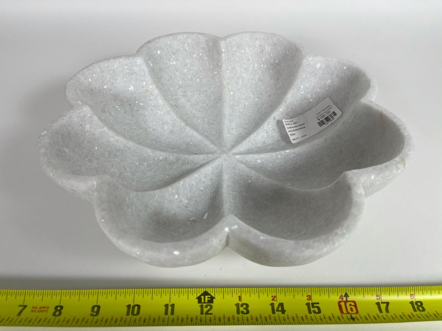 Marble Shell Art Dish 12'W X 3'H Retails $185 [Photo 1]