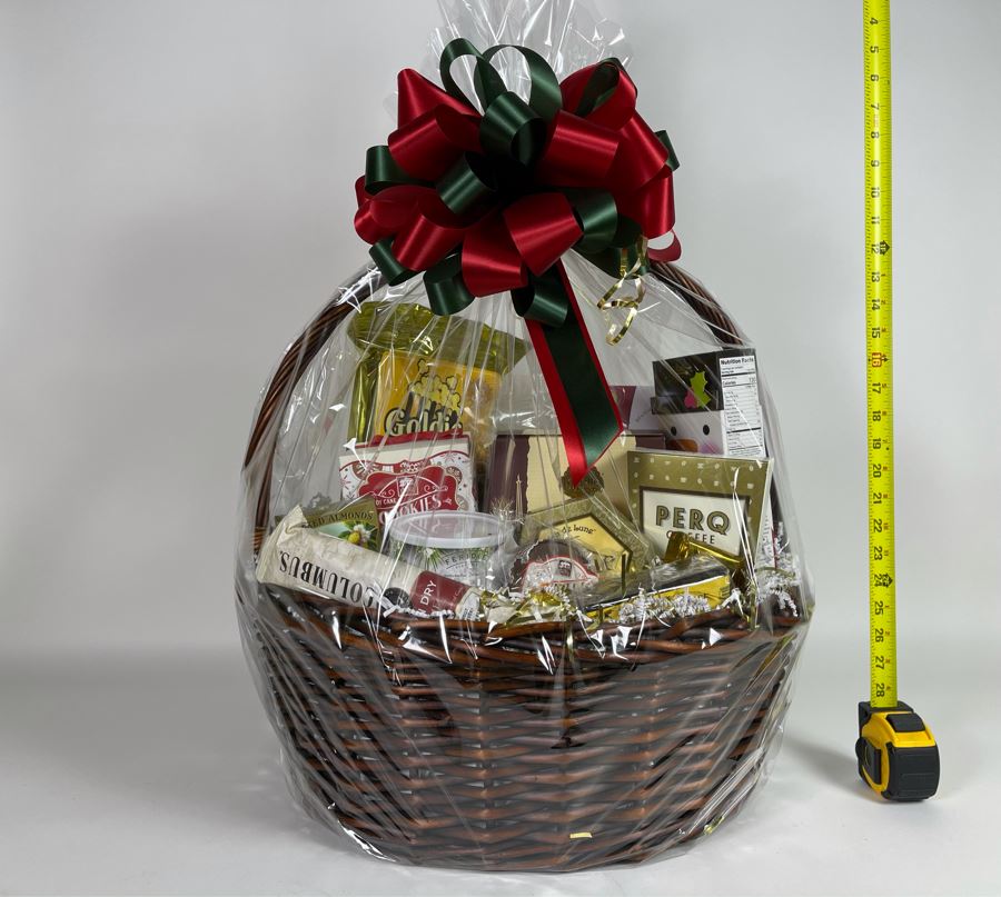 Large Wicker Gift Basket Retails $150