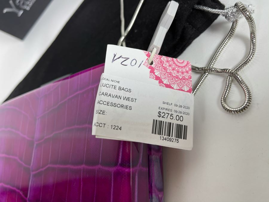 New Yazi Lucite Handbag With Box Retails $275 [Photo 5]