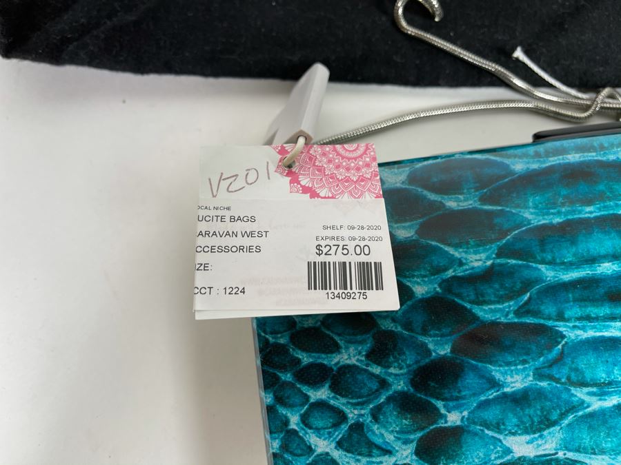 New Yazi Lucite Handbag With Box Retails $275 [Photo 5]