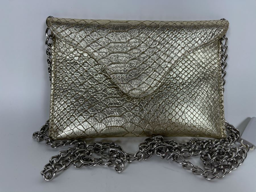 New JJ Winters Leather Faux Crocodile Handbag Retails $95 [Photo 1]
