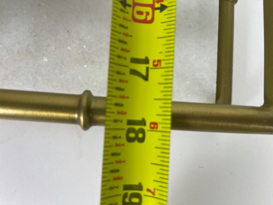 Hollywood Regency Brass And Marble Serving Tray 18' X 12'D X 2.75'H Retails $145 [Photo 8]