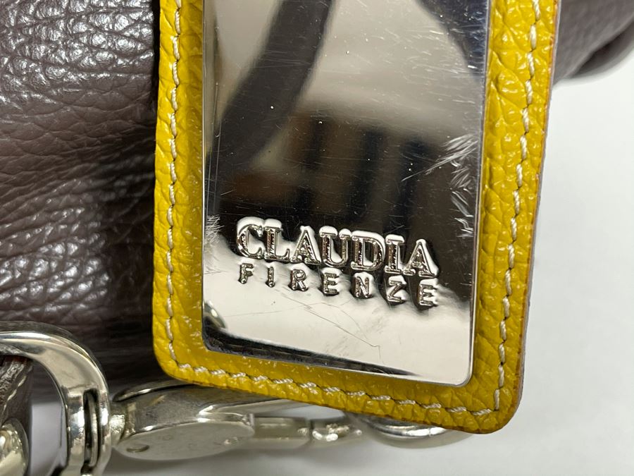 New Claudia Firenze Leather Leopard Pattern Handbag 14'W X 12'H Retails $375 [Photo 7]